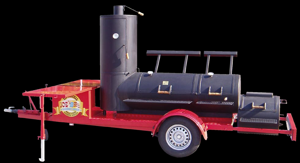 BBQ Grills & Smokers - JOE’S BARBEQUE SMOKER® TRAILER - 24” Extended Catering Smoker Trailer